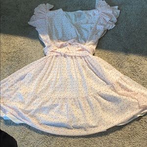 Fluttery Sleeve pooka dot dress